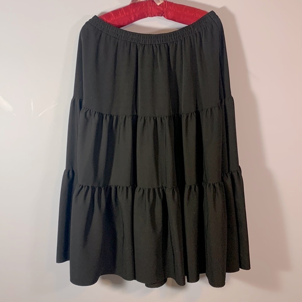 Malco Modes size XL made in USA black tiered swing skirt EUC VINTAGE holiday